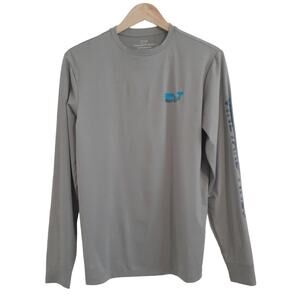 Vineyard Vines mens long sleeve performance tee XS gray t-shirt